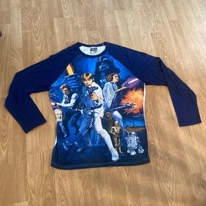 Star Wars long sleeves jersey tee Sz XL